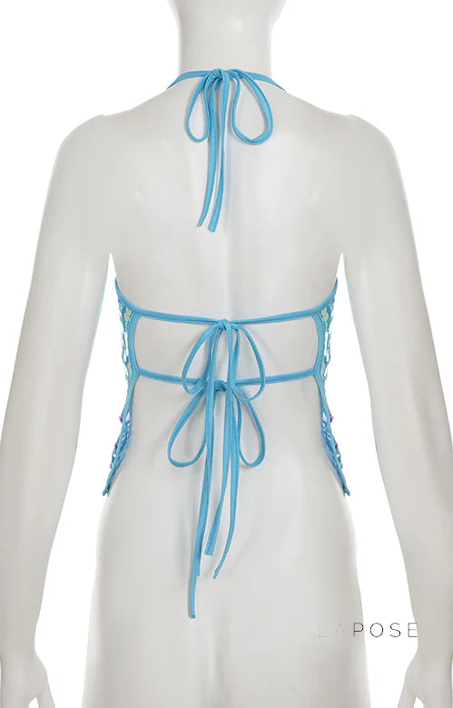 Maddalyn Sequin Strap Top