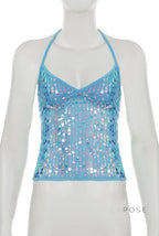 Maddalyn Sequin Strap Top