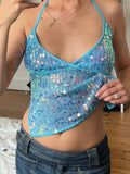 Maddalyn Sequin Strap Top