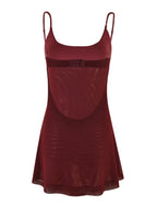 Maddisyn Diamante Mini Dress - Wine
