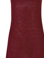 Maddisyn Diamante Mini Dress - Wine