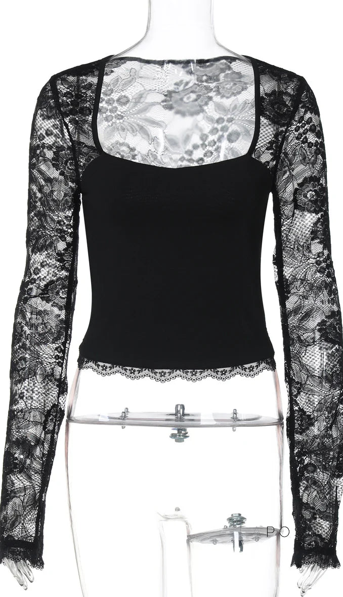 Madelyne Lace Long Sleeve Top