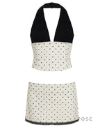 Madyson Polka Dot Halter Skirt Set