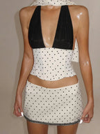 Madyson Polka Dot Halter Skirt Set