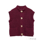 Maggie Button-Up Knit Vest
