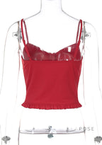Mahina Strappy Button-Front Crop Top