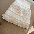 Maliah Tiered Lace Mini Skirt