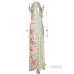Marah Floral Halter Maxi Dress