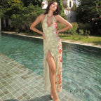 Marah Floral Halter Maxi Dress