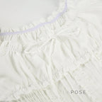 Marianna Puff Sleeve Smocked Crop Top
