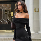Marina One Shoulder Knit Mini Dress