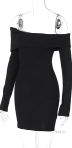 Marina One Shoulder Knit Mini Dress