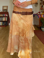 Markayla Dune Patchwork Ruffled Skirt