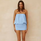 Masyn Halter Mini Skirt Set