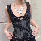 Maybelline Striped Lace-Up Camisole