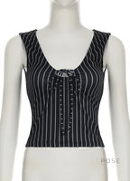 Maybelline Striped Lace-Up Camisole