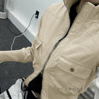 Miamor Ribbed Patchwork Utility Jacket
