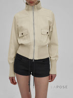 Miamor Ribbed Patchwork Utility Jacket