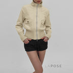 Miamor Ribbed Patchwork Utility Jacket