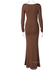 Mildred Pleated Long Sleeve Dress