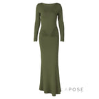 Mildred Pleated Long Sleeve Dress