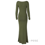 Mildred Pleated Long Sleeve Dress