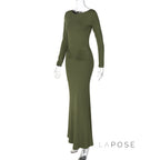 Mildred Pleated Long Sleeve Dress