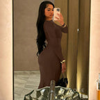 Mildred Pleated Long Sleeve Dress