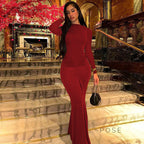 Mildred Pleated Long Sleeve Dress