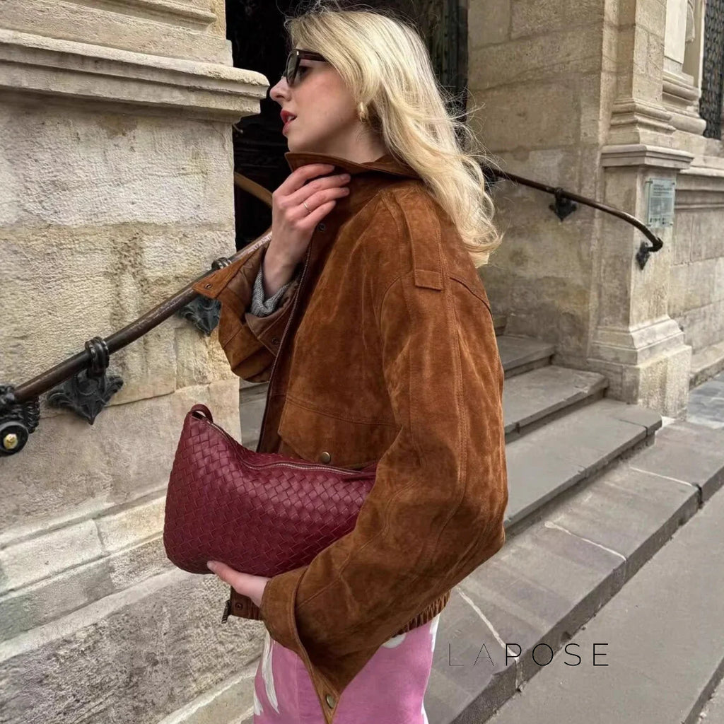 Miller Chic Wool Blend Bomber Jacket