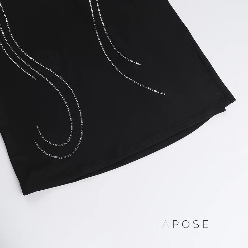 Miracle Rhinestone Slit Dress