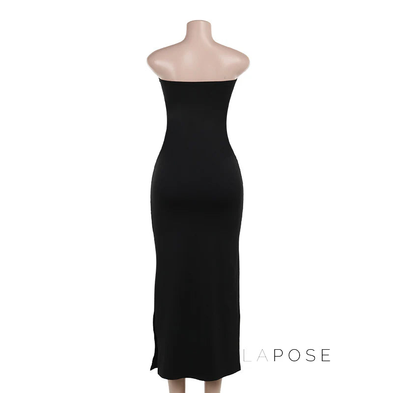 Miracle Rhinestone Slit Dress