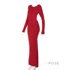 Mireille Backless Ruched Long Dress