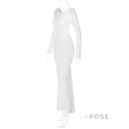 Mireille Backless Ruched Long Dress