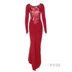 Mireille Backless Ruched Long Dress