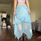 Moira Floral Ruffle Maxi Skirt