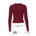 Morghan Lace Asymmetric Crop Top