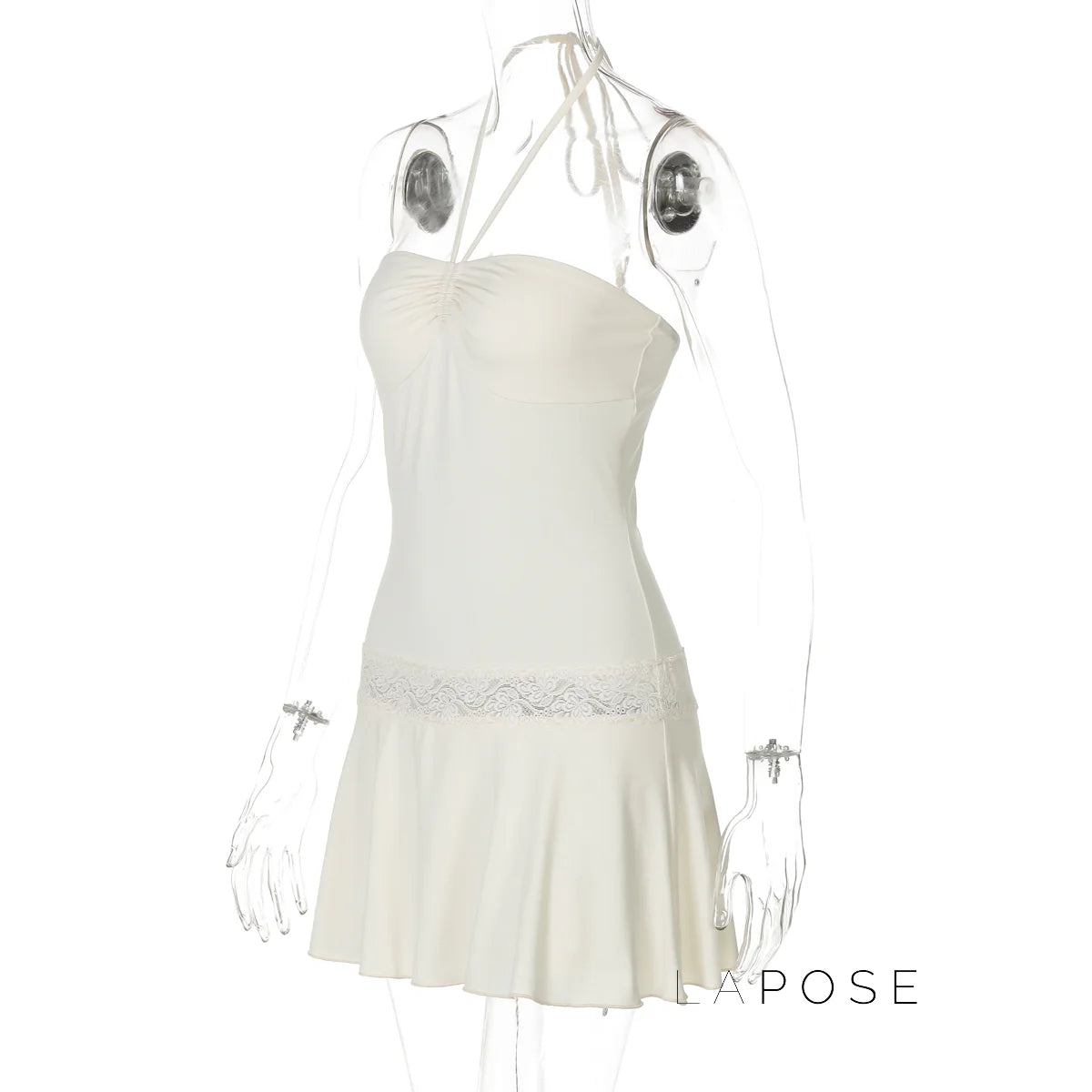 Mulan Lace Halter Mini Dress