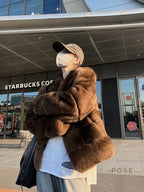 Mumtaz Elegant Faux Fur Jacket