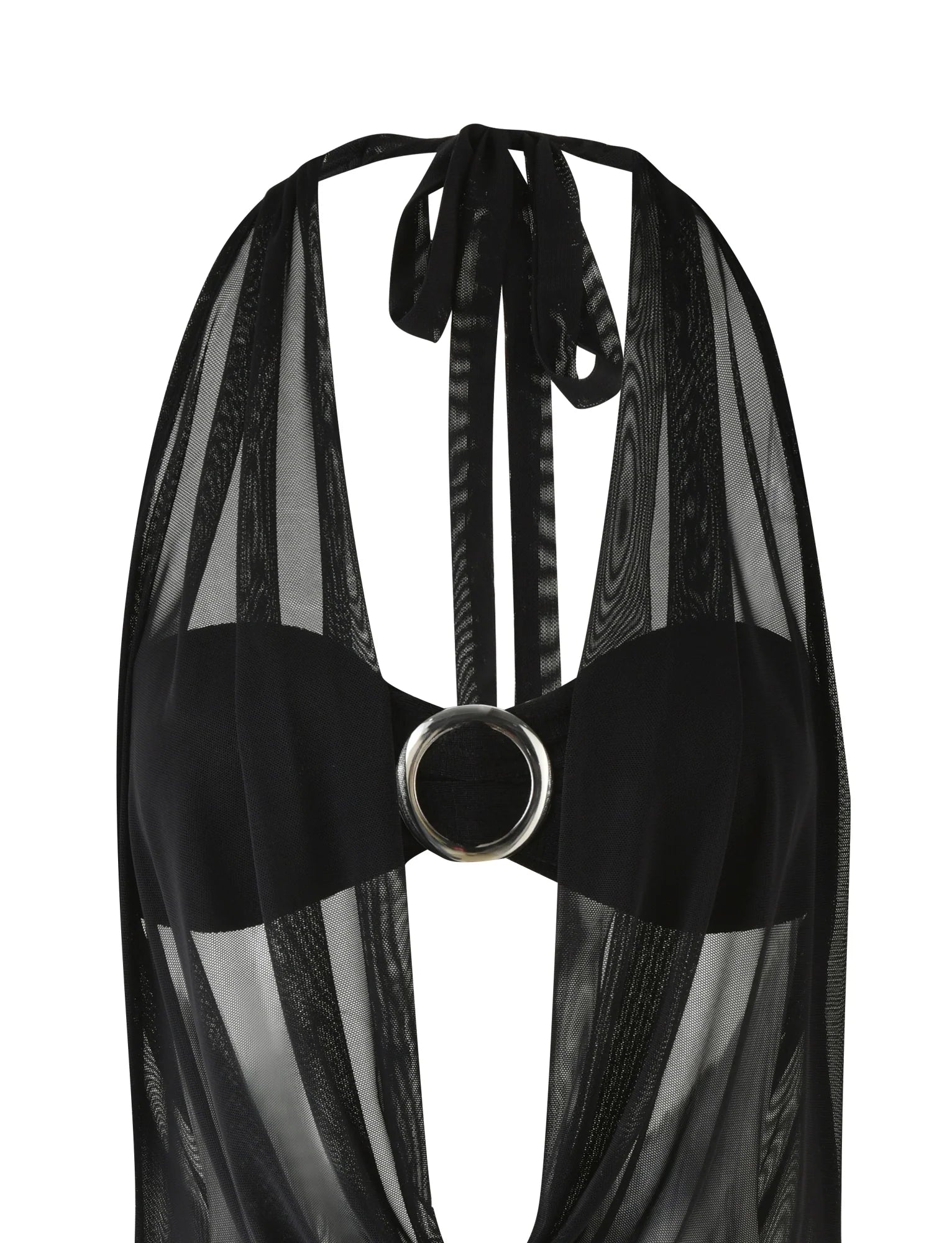 Nahomi Mesh Halter Mini Dress