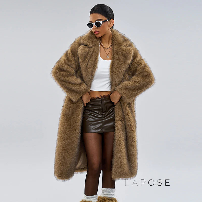 Nana Plush Faux Fur Coat