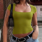 Nasra Flutter Sleeve Crop Top