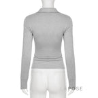 Nayelis Buttoned Polo Top