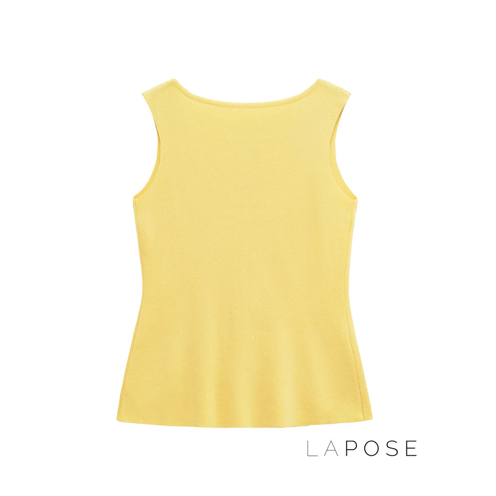 Neely Gold Button Knit Vest