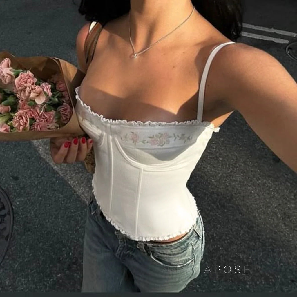 Nikita Floral Lace Corset Top
