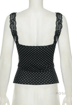 Niya Polka Dot Lace Camisole