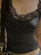 Niya Polka Dot Lace Camisole