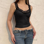 Niya Polka Dot Lace Camisole