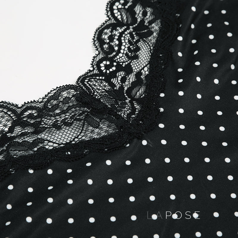 Niya Polka Dot Lace Camisole