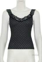 Niya Polka Dot Lace Camisole